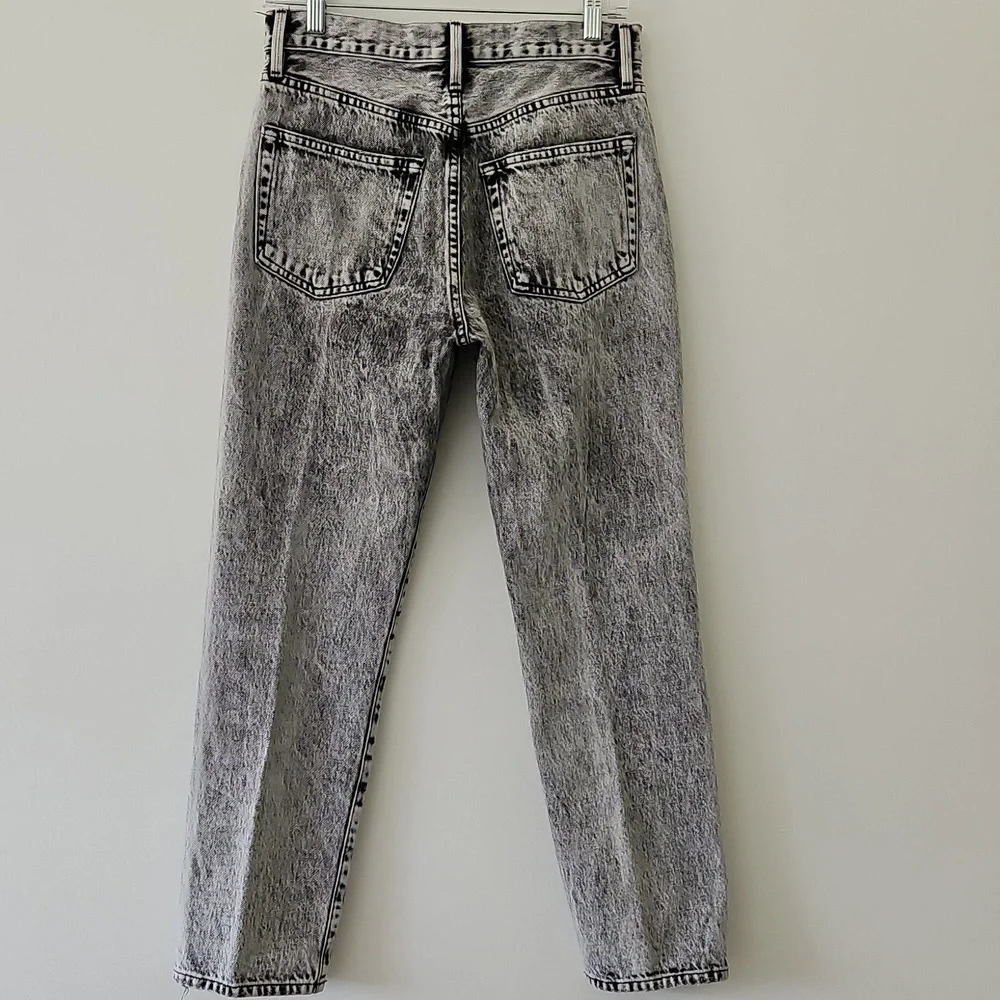 Frame Le Original Black Gray Acid Wash Cropped Jeans Size‎ 26 - Picture 8 of 16